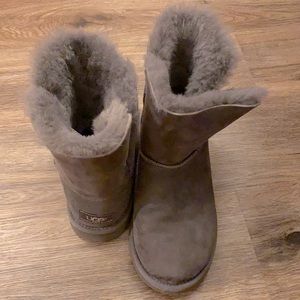 Grey K Bailey Button UGG Boots